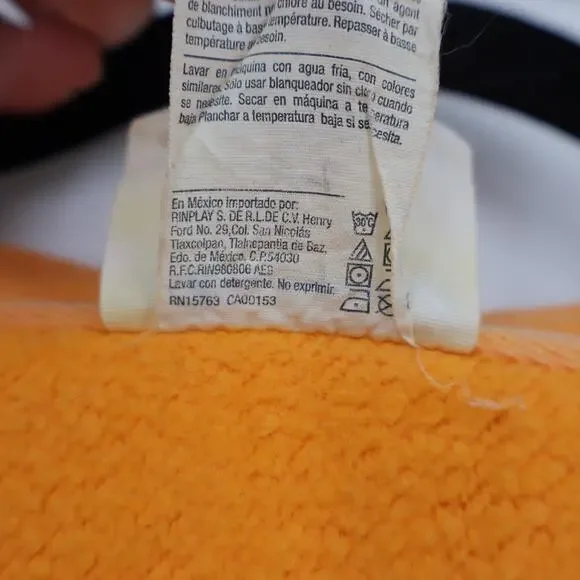 CHAMPION Reverse Weave Cropped Sweatshirt Orange Pullover Crew Neck Women's L - Picture 12 of 12